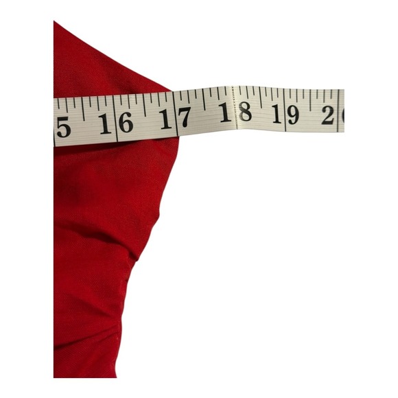 Madewell Ruched Squareneck Tank in Linen-Cotton Festival Red Size‎ 2 NWT - Picture 6 of 8